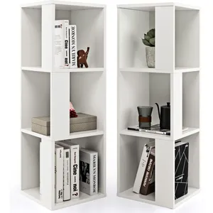 GOPLUS Lot de 2 Bibliothèques Autoportantes à 3 Niveaux, 33X33X100 CM,... pas cher