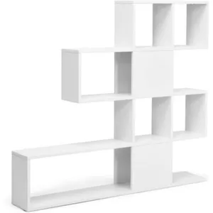 Comparateur de prix : GOPLUS Bibliothèque sur pied à 4 niveaux étagère ouverte blanc 120x19,5x120cm