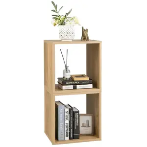Comparateur de prix : COSTWAY Lot de 2 Étagère de Rangement, 2 Cube de Rangement, Salon, Cha...