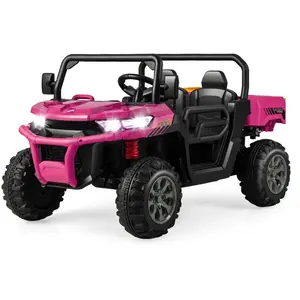Comparateur de prix : Voiture Électrique 2 Places COSTWAY - Rose - 12V - Télécommande 2,4G -...