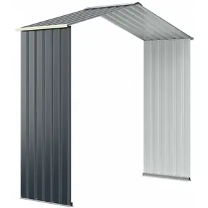 RELAX4LIFE Kit d Extension 213x64x195cm pour Abri de Jardin Métal pour...