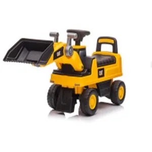 COSTWAY Jouet Bulldozer Porteur Enfants avec Volant, Godet Réglable, B... pas cher