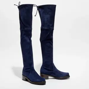 Stuart Weitzman - Cuissardes en Velours de Cuir Blaire City bleues - T...Vendu parbazarchic