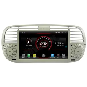 Non communiqué Autoradio RoverOne Android 10 2Go RAM 16Go ROM Argent pour Fiat 500 Abarth 2007 - 2013