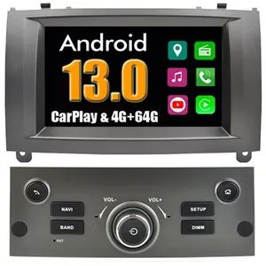 Non communiqué Autoradio CarPlay Multimédia RoverOne Android 4Go RAM 64Go ROM GPS pour Peugeot 407 2004-2010 / Argent