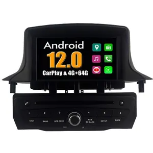 Non communiqué Autoradio CarPlay Multimédia RoverOne Android 4Go RAM 64Go ROM GPS pour Renault Megane 3 Fluence 2009-2011 / Noir