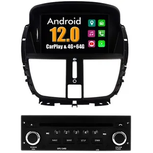 Non communiqué Autoradio CarPlay Multimédia RoverOne Android 4Go RAM 64Go ROM GPS pour Peugeot 207 207CC 207SW