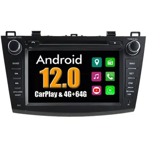 Non communiqué Autoradio CarPlay Multimédia RoverOne Android 4Go RAM 64Go ROM GPS pour Mazda 3 2010 - 2013