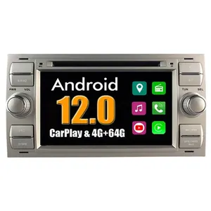 Non communiqué Autoradio CarPlay Multimédia RoverOne Android 4Go RAM 64Go ROM GPS pour Ford Transit Fiesta Galaxy Fusion C-MAX S-MAX Kuga Connect Focus Mondeo / Argent pas cher