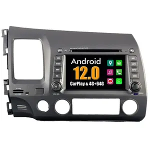 Non communiqué Autoradio CarPlay Multimédia RoverOne Android 4Go RAM 64Go ROM GPS pour Honda Civic 2006 - 2011
