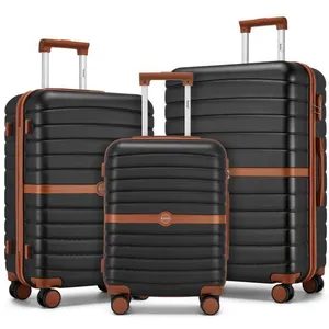 KONO Set 3 Valise Rigides Sets de Bagages Extensible ABS+PC Legere et Durab... pas cher