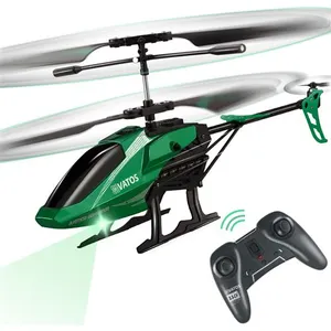 VATOS Hélicoptère télécommandé RC Enfants: Avion Gyroscope Vert & LED ...Vendu parcdiscount
