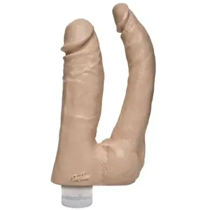 Doc Johnson - The Naturals Double Pénétrateur Vibrant - Beige pas cher
