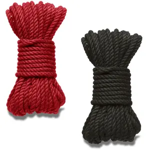 Doc Johnson Corde Bondage en Chanvre Hogtied Bind & Tie 9 m Rouge pas cher
