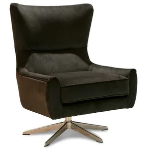 PIB Fauteuil rotatif en velours anthracite pas cher