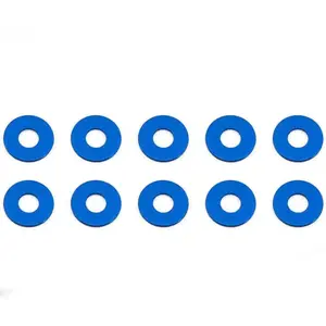 Associated Bulkhead Washers 7.8 X 0.5Mm Bleu Aluminium X10 AS31384