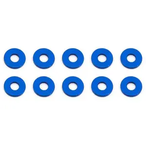 Associated Bulkhead Washers 7.8 X 1.0Mm Bleu Aluminium X10 AS31385