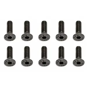 Associated M3 X 10 Flat Head Hex Screw (10) AS25202