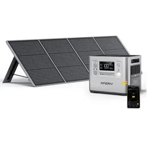 Comparateur de prix : 2400W Générateur solaire portable AFERIY, batterie 2048Wh avec 200W pa...
