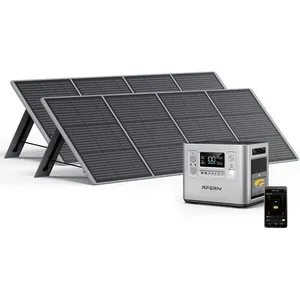 Comparateur de prix : 2400W Station électrique portable AFERIY,2048Wh avec 2×200W panneau so...