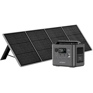 AFERIY Generateur Electrique Portable 800W 512Wh avec Panneau Solaire Pliable 200W,avec Ports USB, IP65,pour Camping/Maison/DomicileVendu parcdiscount