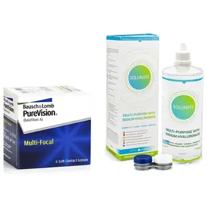 PureVision Multi-Focal (6 lentilles) + Solunate Multi-Purpose 400 ml a...Vendu parlentiamo