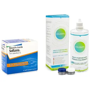 SofLens Toric (6 lentilles) + Solunate Multi-Purpose 400 ml avec étuiVendu parlentiamo