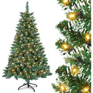 NAIZY Sapin de Noël 150 cm avec 180 LED - Guirlande lumineuse artifici... pas cher