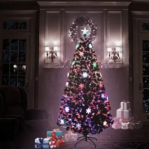 Sapin de Noël Artificiel - NAIZY - 120CM - Multicolore - Éclairage LED... pas cher