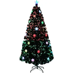 UISEBRT LED Sapin de Noël artificiel 210CM en fibre de verre avec écla... pas cher