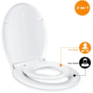 TODOT Abattant WC Familial avec lunette de Toilette siège Enfant Magné... pas cher