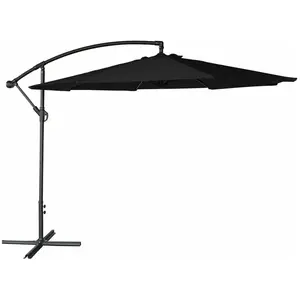 Comparateur de prix : Parasol déporté - HAPPY GARDEN - OAHU - Toile anti-UV - Ø3m - Noir