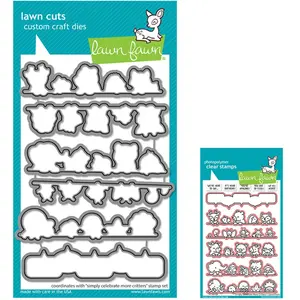 Lawn Fawn Dies set Bordures animaux joyeux 6 pcsVendu parscrapmalin