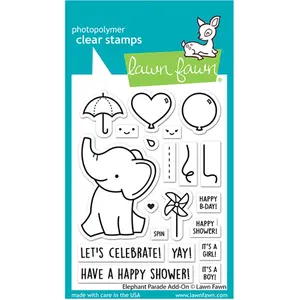 Lawn Fawn Tampons Transparents Clear Stamps Parade d'Éléphant Add-on pas cher