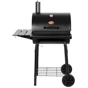 Barbecue Wrangler Baril grill Char-Griller - noir- 127 x 89 x 74cm pas cher