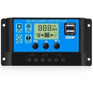 30A 12V-24V Contrôleur de Charge Régulateur Panneau Solaire de Batteri...Vendu parcdiscount