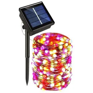Non communiqué 1 Set LED Guirlande Lumineuse Électrosolaire et Étanche avec 200 Lampes pour l’Espace Extérieur 20 m - Multicolore pas cher