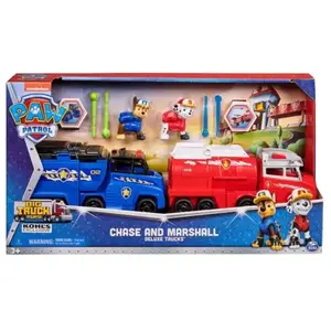 Paw Patrol Camion Avec Figurine Chase Et Marshall Spinmaster - La Boite pas cher