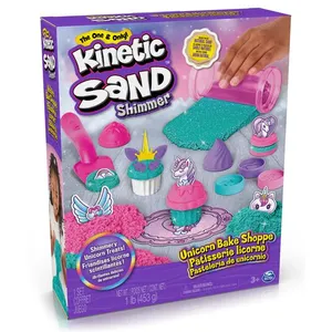Comparateur de prix : Spin Master Coffret de sable Kinetic Sand - Pâtisserie licorne - 21 pièces