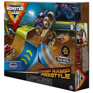 Circuit et véhicule Spin Master Champ Ramp Freestyle Monster Truck pas cher