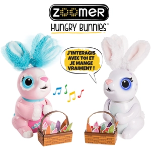 Lapin interactif Zoomer Hungry Bunnies Modèle aléatoire pas cher