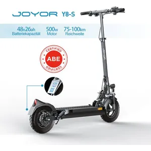 Trottinette électrique Joyor Y8-S ABE 10'' - Moteur 500W - Batterie 26AH - Autonomie : 75-100km - Freins à disque