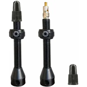 Comparateur de prix : Tubolight TL-VVBLK Paire Valves Tubeless Vélo Mixte, Noir, 50mm