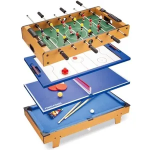 Table multi-jeux - NUO - Baby-foot, Billard, Ping Pong, Hockey - Mixte...Vendu parcdiscount
