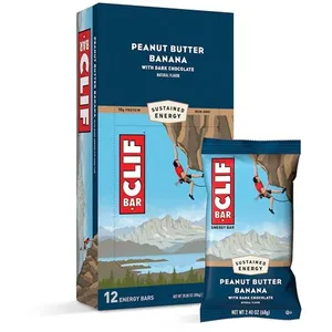 Barre énergétique 68g Clif Bar (lot de 12) Beurre de Cacahuètes pas cher