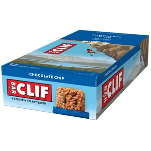 Comparateur de prix : Clif Boîte De Barres Protéinées Pépite De Chocolat 68g 12 Unités One Size