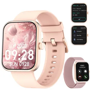 Blackview R50 Montre connectée femme Appel Bluetooth Notification Message 100 Modes sportifs Santé des femmes pour iOS Android-roseVendu parcdiscount