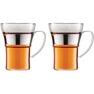 Bodum - 2 Verres à café avec anse Assam brillants - 0.35 L T.U
