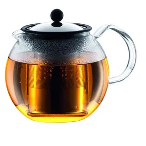 Théiere A Piston - Bodum - Assam Set - 1.0 L Avec Filtre Inox Couvercle Plastique 2 Tasses Verre Anse Inox 0 35 L Bodum