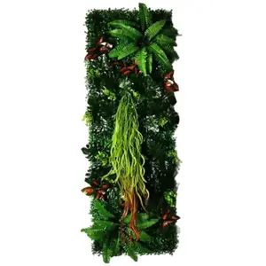 Comparateur de prix : Panneau mural décoratif en plantes artificielles 40x121 cm
